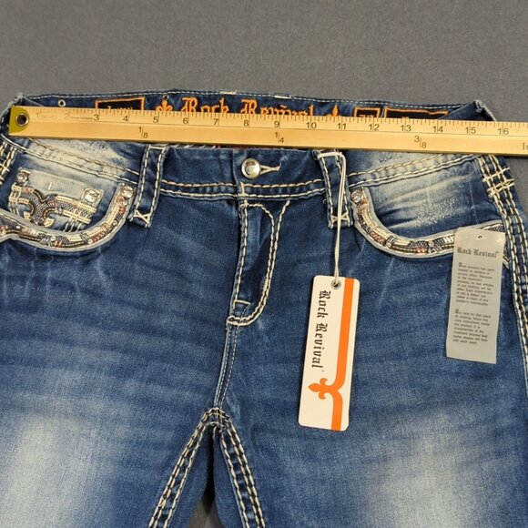 Rock Revival Jeans Women's 30x34 Blue Levy Boot Denim NWT - Picture 7 of 15